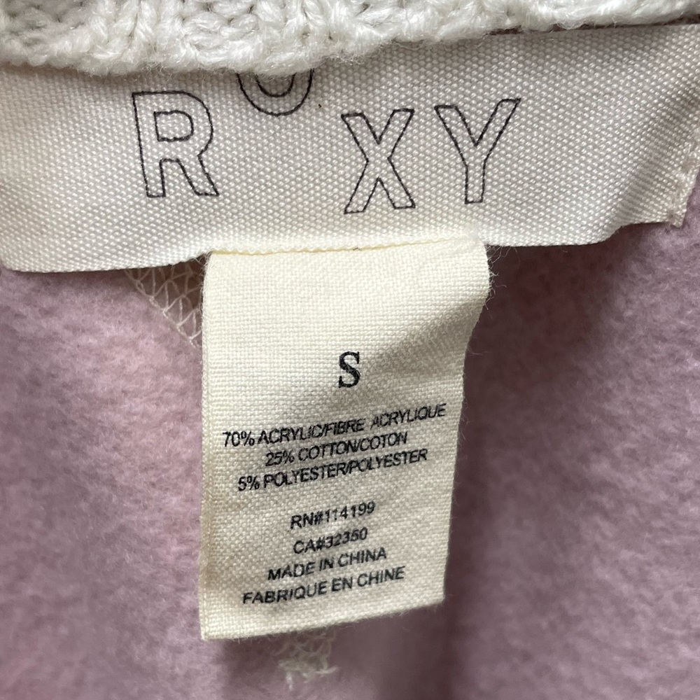 ROXY pink & white full zip sweater/sweatshirt - Picture 12 of 12